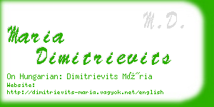 maria dimitrievits business card